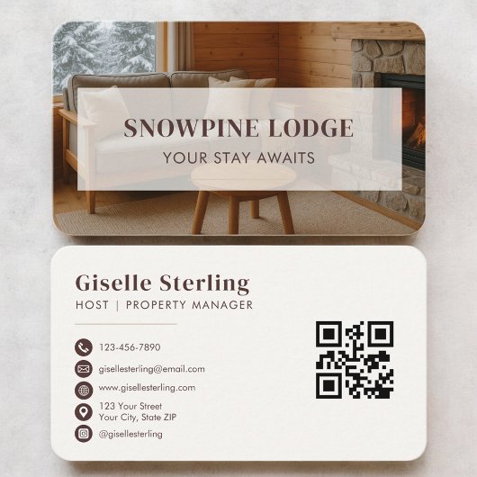Winter Rental Property QR Code Visitekaartje
