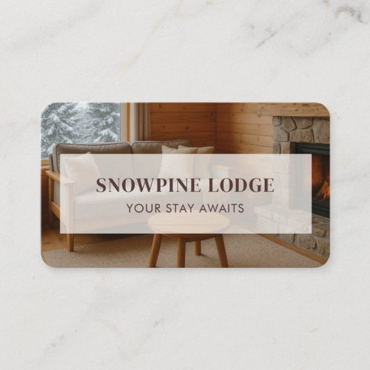 Winter Rental Property QR Code Visitekaartje (Voorkant)