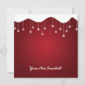 Winter repetitie diner sneeuwvlok decoratie rood kaart (Achterkant)