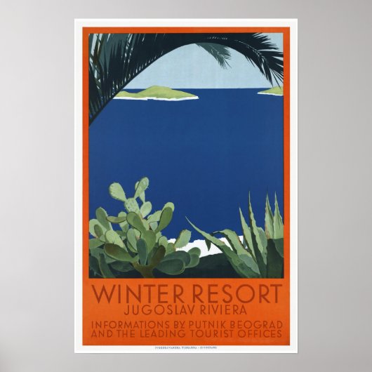 Winter Resort Joegoslavië JuJoegov Riviera Poster (Voorkant)
