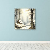Winter Retreat Canvas Kunst (Insitu (Houten vloer))