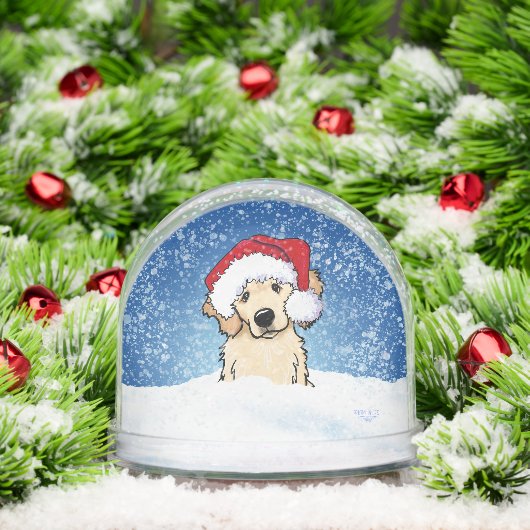 Winter Retriever Christmas Art Sneeuwbol (Kerstmis)