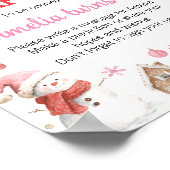 Winter Retro Christmas Birthday Time Capsule Sign Poster (Hoek)