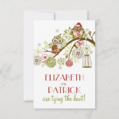 Winter Retro is eigenaar van Floral Holiday RSVP-k Kaart (Achterkant)