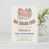 Winter Retro Sinterklaas Kerstmis Verjaardagsfeest Kaart (Staand voorkant)