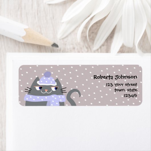 Winter Return Address Etiket (Insitu)