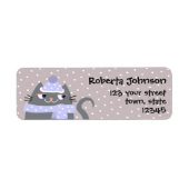 Winter Return Address Etiket (Voorkant)
