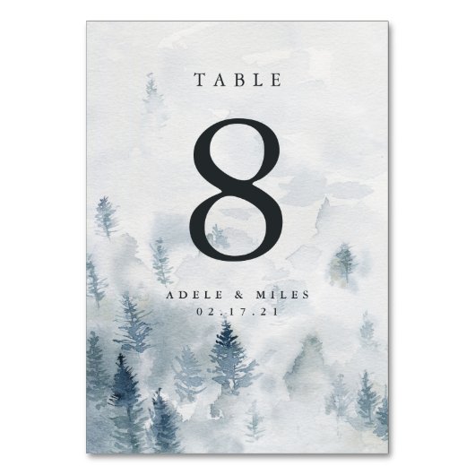 Winter Reverie | Aangepaste Kaart tabelnummer (Voorkant)