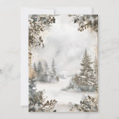 Winter Reverie bruiloft Kaart (Achterkant)