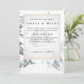 Winter Reverie bruiloft Kaart (Staand voorkant)