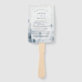 Winter Reverie bruiloft programma Handwaaier (Voorkant)