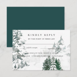 Winter Reverie Maaltijdkeuze RSVP Kaart