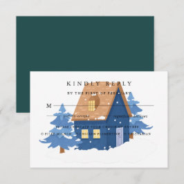 Winter Reverie Meal Choice RSVP-kaart RSVP Kaartje