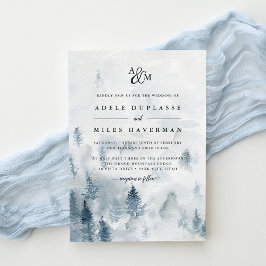 Winter Reverie Monogram Weddenschap Kaart