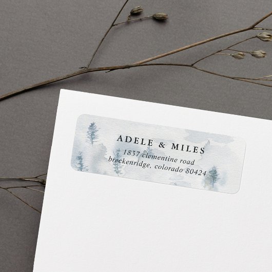 Winter Reverie Return Address Etiket