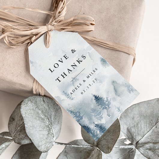 Winter Reverie Wedding Dank je wel Cadeaulabel