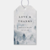 Winter Reverie Wedding Dank je wel Cadeaulabel (Voorkant)