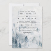 Winter Reverie Wedding Kaart (Voorkant)