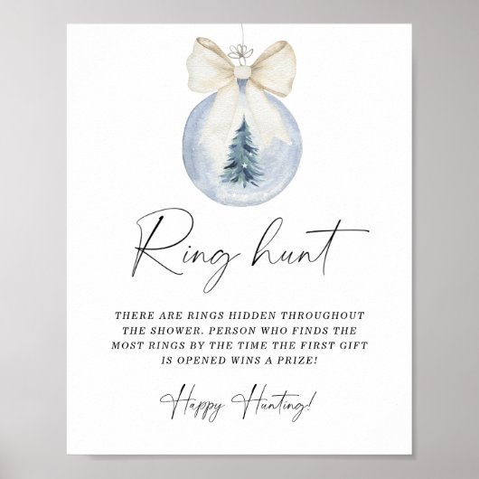 Winter ring jacht bruidsfeest spel poster (Voorkant)