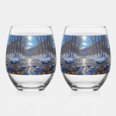 Winter River Bright Sun Drinkware Set Wijnglas Zonder Voet (Voorkant)