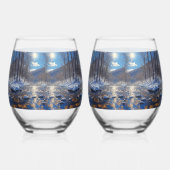 Winter River Bright Sun Drinkware Set Wijnglas Zonder Voet (Links)