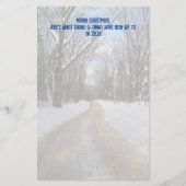 Winter Road - Aangepast kerstschrijfpapier Briefpapier (Voorkant)