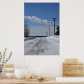 Winter Road Scenery QC, Canada Poster (Keuken)