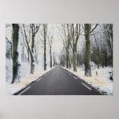 Winter Road Wooden Poster (Voorkant)