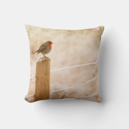Winter Robin Redbormam Kussen