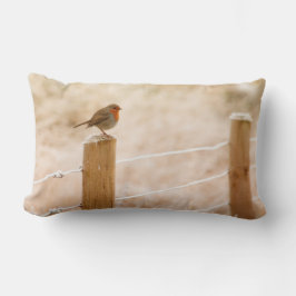 Winter Robin Redbormam Kussen