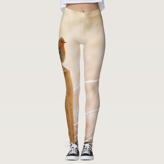 Winter Robin Redbormam Leggings (Voorkant)