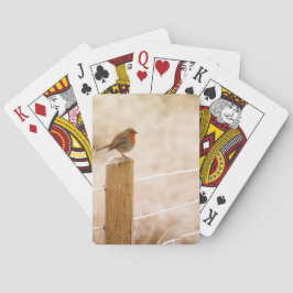 Winter Robin Redbormam Pokerkaarten