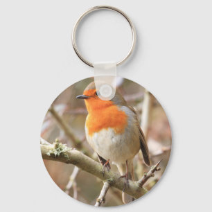 Winter Robin Redbormam Sleutelhanger
