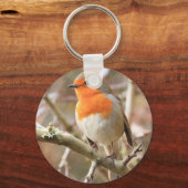 Winter Robin Redbormam Sleutelhanger (Voorkant)