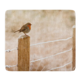 Winter Robin Redbormam Snijplank
