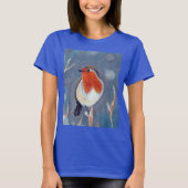 Winter Robin Schilderen T-shirt (Voorkant)