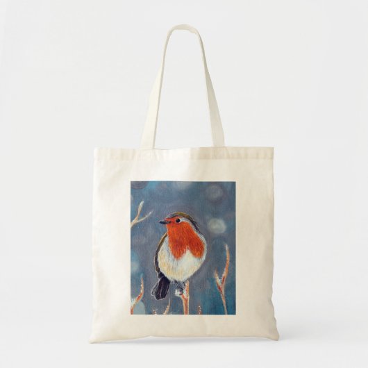 Winter Robin Schilderen Tote Bag (Voorkant)