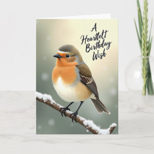Winter Robin Verjaardagskaart Kaart