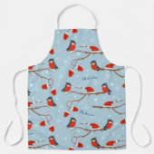 Winter Robins on Tree Branches Cute Bird Pattern Schort (Voorkant)