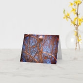 Winter Robins Wildlife Natuur Note Kaart (Gele Bloem)