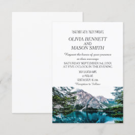 Winter Rocky Mountain Lake Country Wedding Kaart