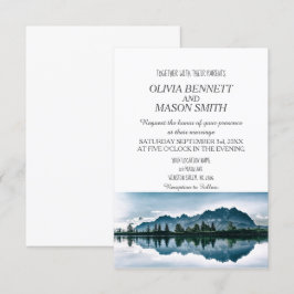 Winter Rocky Mountain Lake Country Wedding Kaart