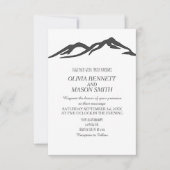 Winter Rocky Mountain Lake Country Wedding Kaart (Voorkant)