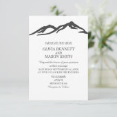 Winter Rocky Mountain Lake Country Wedding Kaart (Staand voorkant)