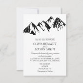Winter Rocky Mountain Lake Country Wedding Kaart (Voorkant)