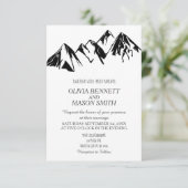 Winter Rocky Mountain Lake Country Wedding Kaart (Staand voorkant)