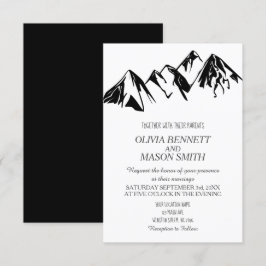 Winter Rocky Mountain Lake Country Wedding Kaart