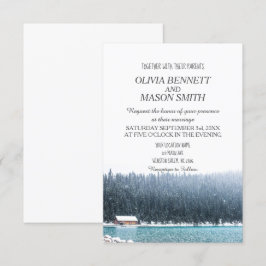 Winter Rocky Mountain Lake Country Wedding Kaart