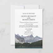 Winter Rocky Mountain Lake Country Wedding Kaart (Voorkant)