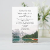 Winter Rocky Mountain Lake Country Wedding Kaart (Staand voorkant)